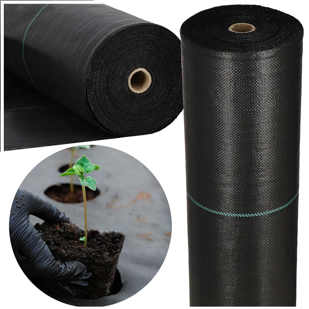 Folie agrotextil, mulcire, antiburuieni, filtru UV, 50 x 1.1metri, 135g/m2, negru - imagine 11