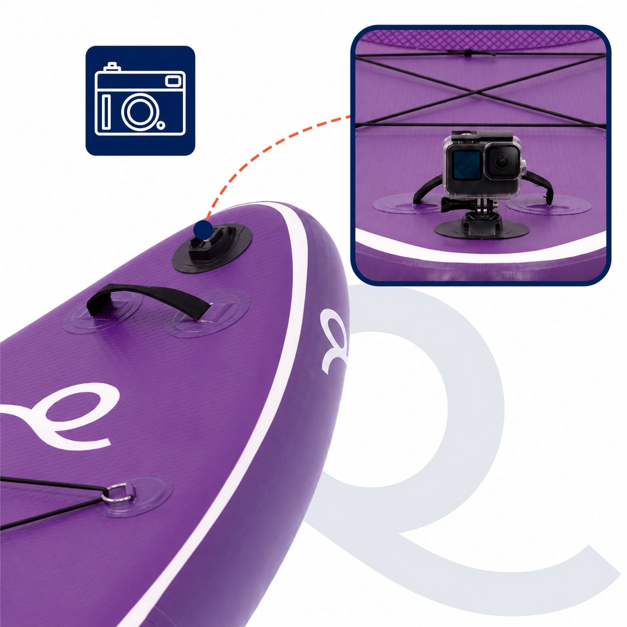 Set placa gonflabila Stand Up PaddleBoard 350x84x15 cm, cu pompa, scaun kayak, kit de reparatii, geanta de transport, vasla 2 in 1, maxim 220 kg, mov violet - imagine 5