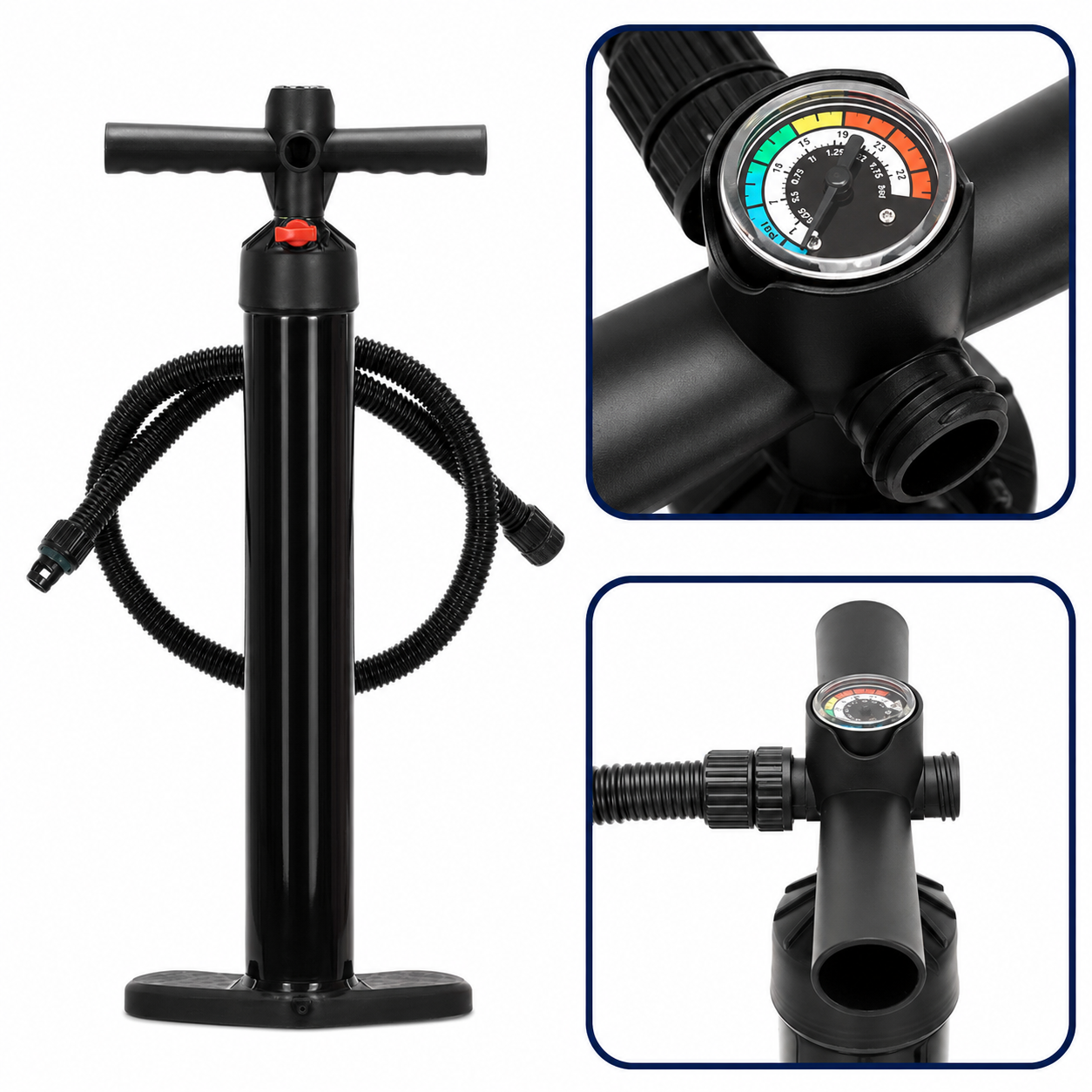 Set placa gonflabila Stand Up PaddleBoard 350x84x15 cm, cu pompa, scaun kayak, kit de reparatii, geanta de transport, vasla 2 in 1, maxim 220 kg, mov violet - imagine 7