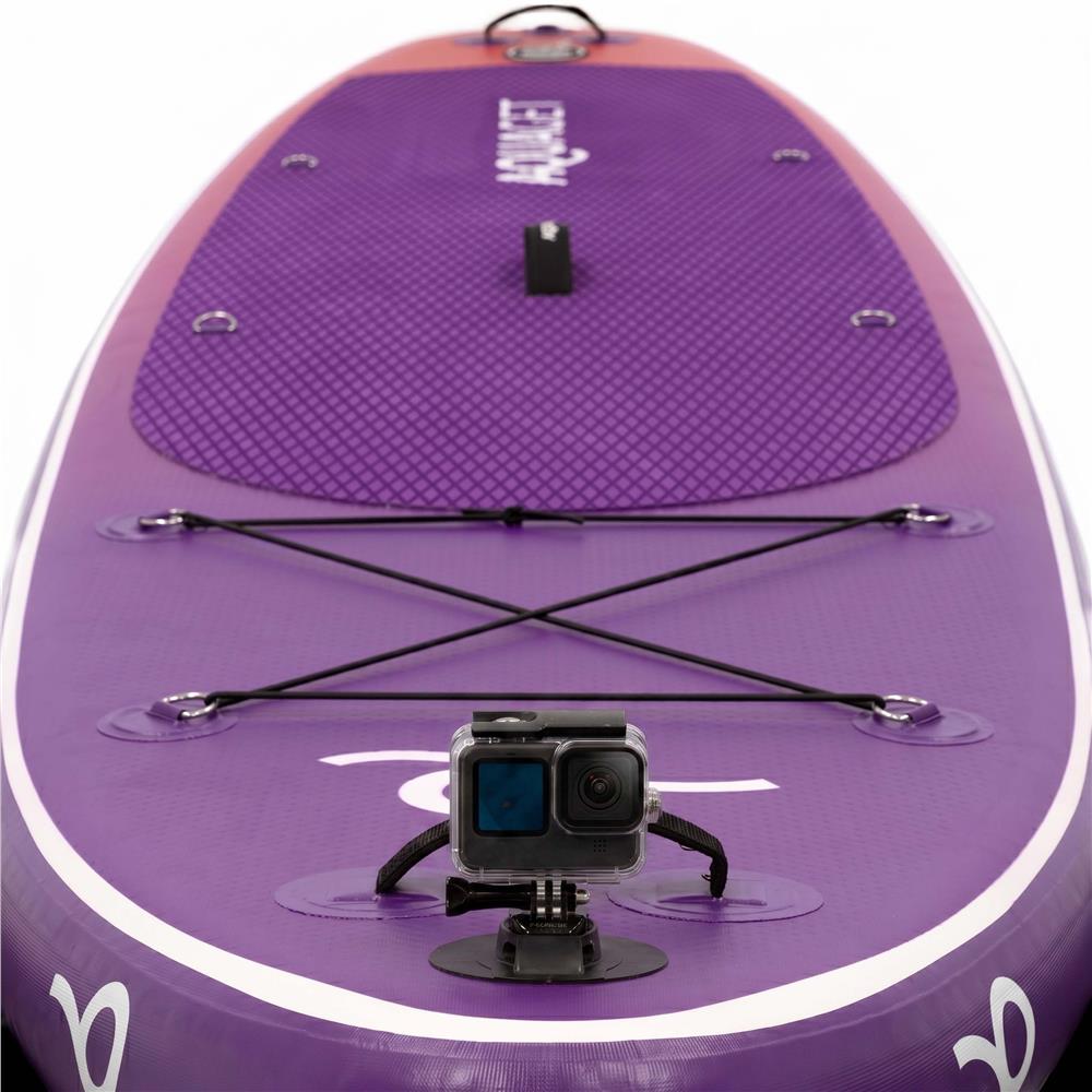 Set placa gonflabila Stand Up PaddleBoard 350x84x15 cm, cu pompa, scaun kayak, kit de reparatii, geanta de transport, vasla 2 in 1, maxim 220 kg, mov violet - imagine 10