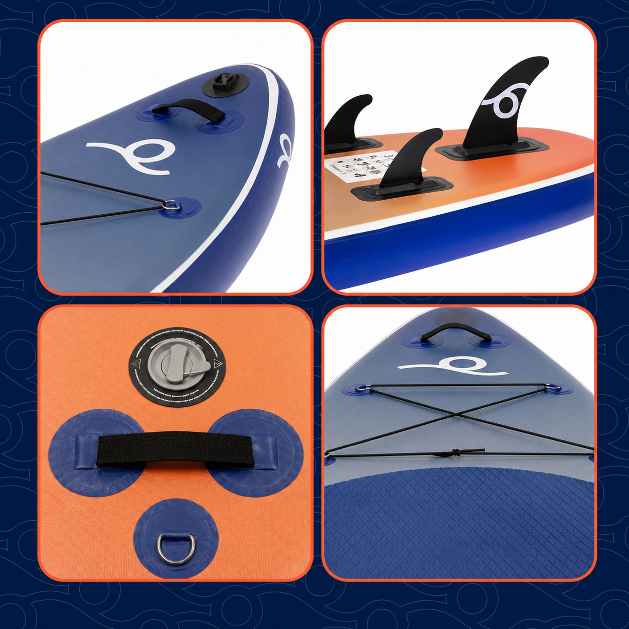 Set placa gonflabila Stand Up PaddleBoard 350x84x15 cm, cu pompa, scaun kayak, kit de reparatii, geanta de transport, vasla 2 in 1, maxim 220 kg, albastru - imagine 20