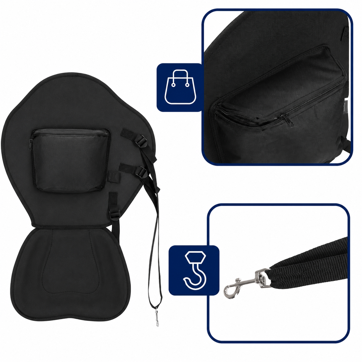 Set placa gonflabila Stand Up PaddleBoard 350x84x15 cm, cu pompa, scaun kayak, kit de reparatii, geanta de transport, vasla 2 in 1, maxim 220 kg, albastru - imagine 21