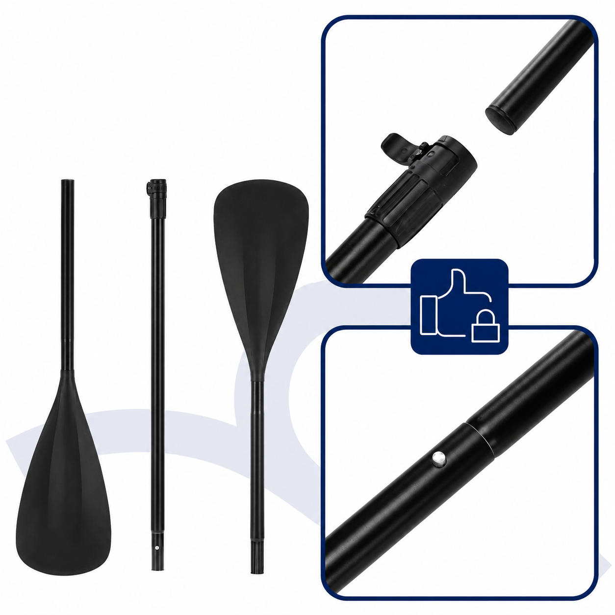Set placa gonflabila Stand Up PaddleBoard 350x84x15 cm, cu pompa, scaun kayak, kit de reparatii, geanta de transport, vasla 2 in 1, maxim 220 kg, albastru - imagine 15