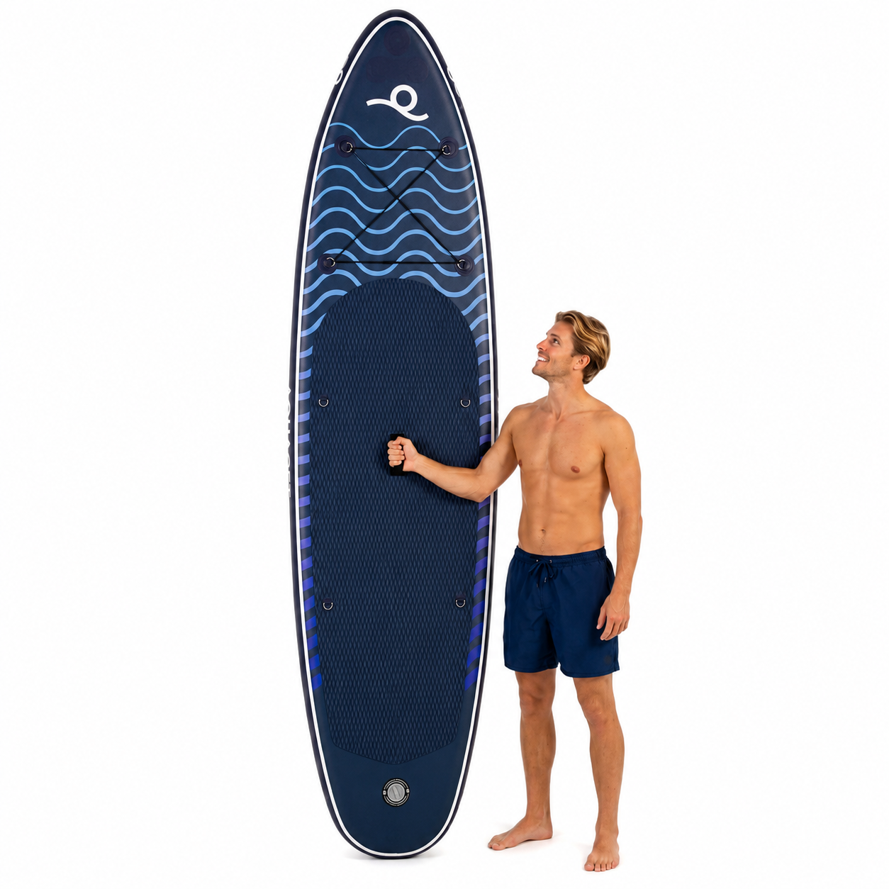 Set placa gonflabila Stand Up PaddleBoard 320x84x15 cm, cu pompa, scaun kayak, kit de reparatii, geanta de transport, vasla 2 in 1, maxim 180 kg, albastru - imagine 13