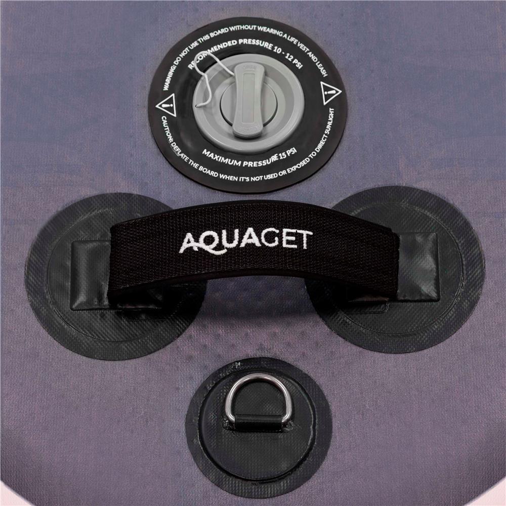 Set placa gonflabila Stand Up PaddleBoard 320x81x15 cm, cu pompa, scaun kayak, kit de reparatii, geanta de transport, vasla 2 in 1, maxim 150 kg, mov floral - imagine 11