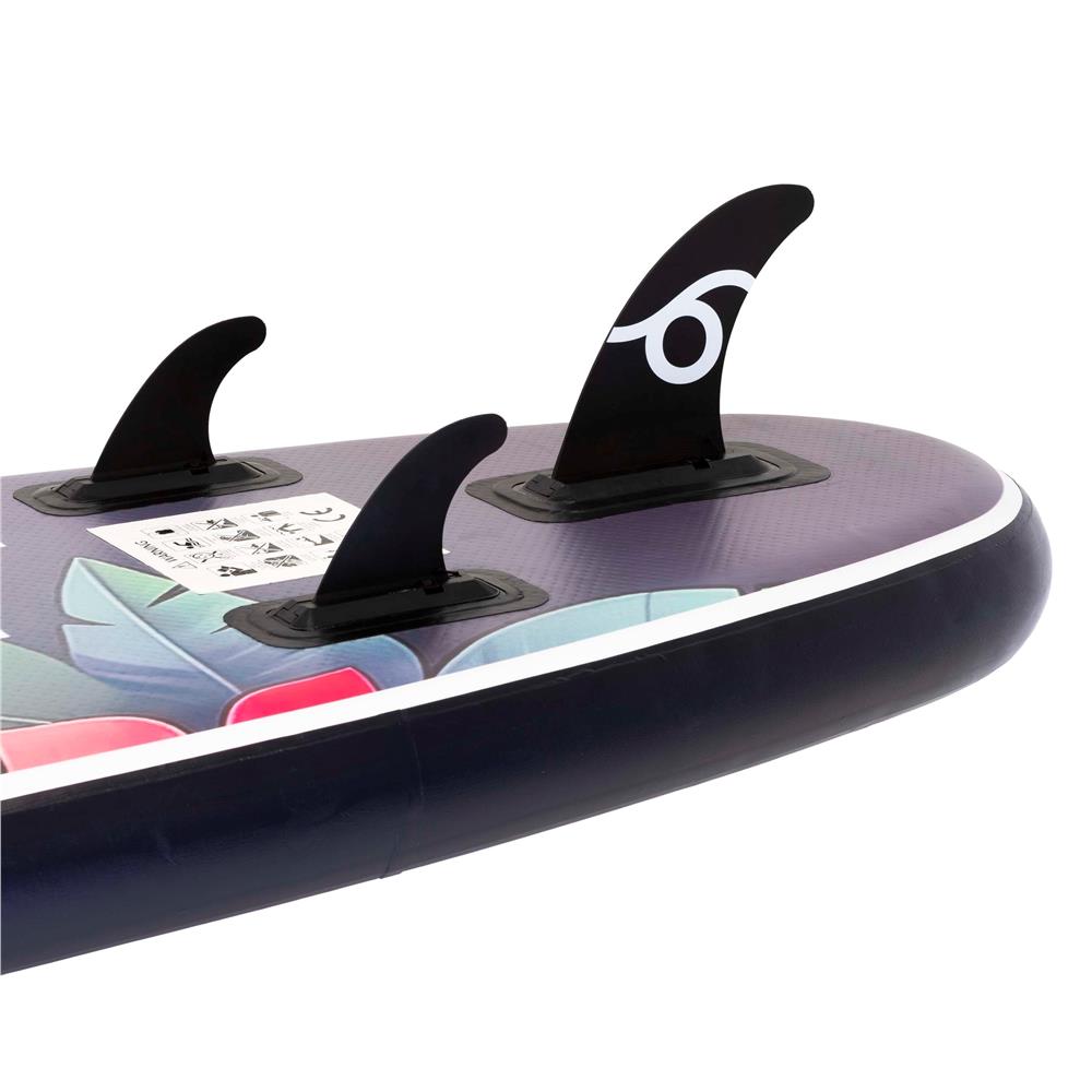 Set placa gonflabila Stand Up PaddleBoard 320x81x15 cm, cu pompa, scaun kayak, kit de reparatii, geanta de transport, vasla 2 in 1, maxim 150 kg, mov floral - imagine 28
