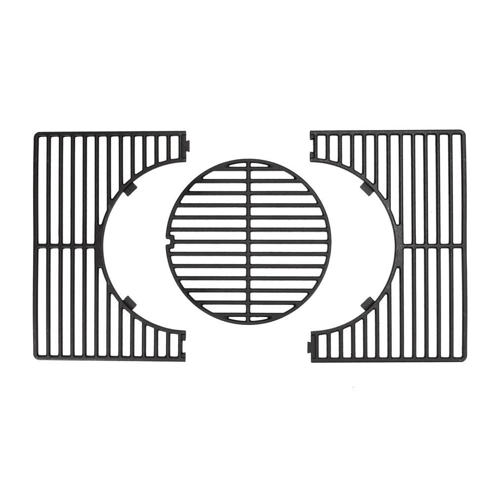 Gratar pe carbuni cu raft lateral pliabil, suport reglabil pentru carbuni, termometru, 114x52x106 cm, negru - imagine 25