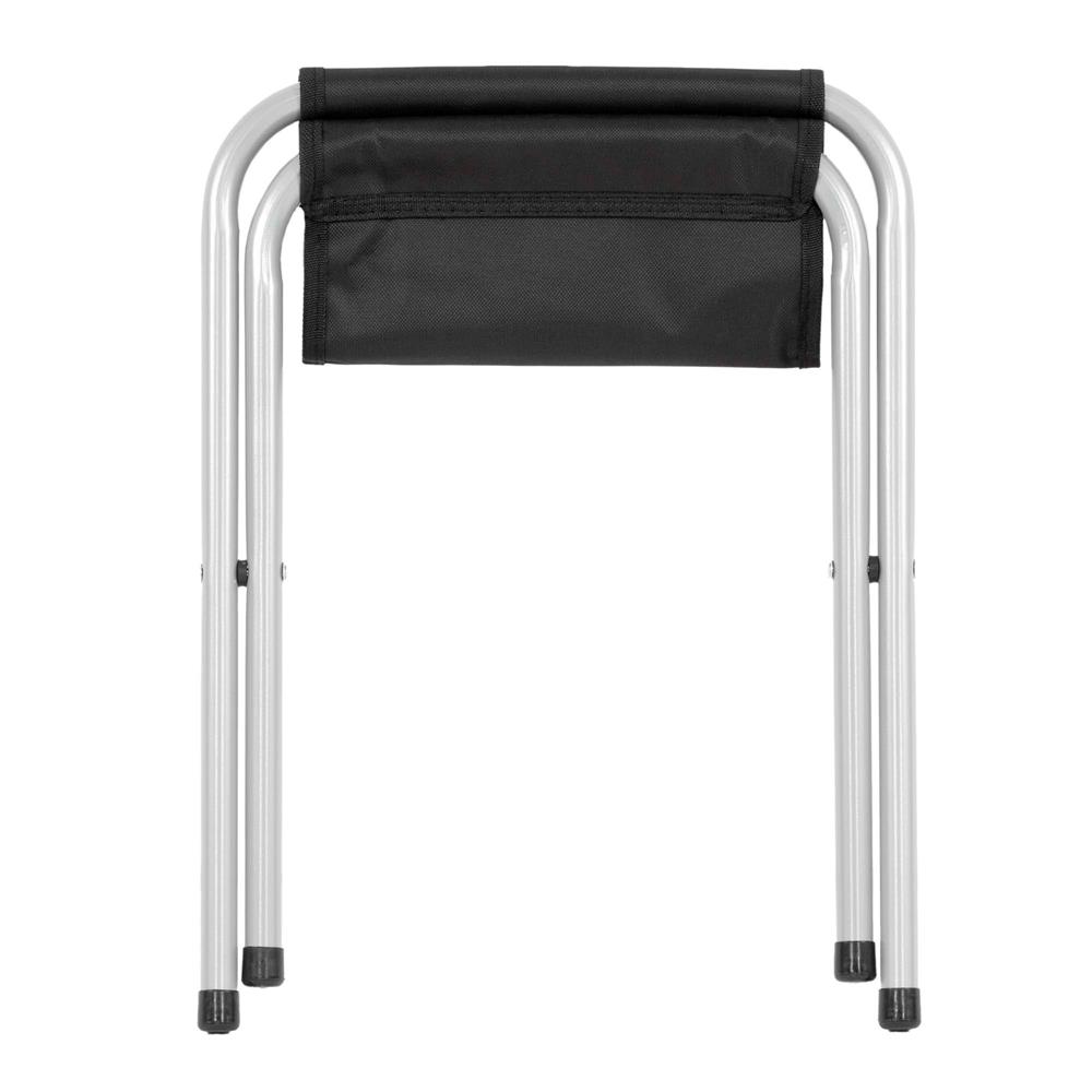 Set masa pliabila de camping cu 4 scaune, inaltime reglabila, aluminiu si MDF, 120x60x71 cm, maro si argintiu - imagine 10