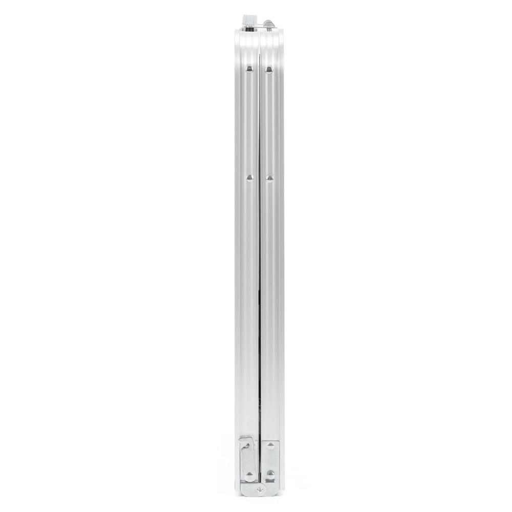 Set masa pliabila de camping cu 4 scaune, inaltime reglabila, aluminiu si MDF, 120x60x71 cm, maro si argintiu - imagine 23