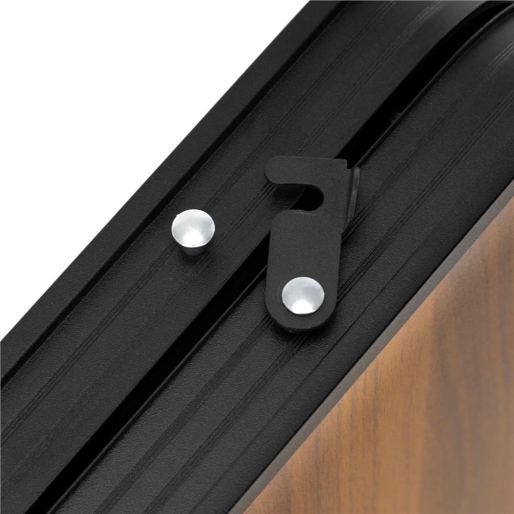 Set masa pliabila de camping cu 4 scaune, inaltime reglabila, aluminiu si MDF, 120x60x71 cm, maro si negru - imagine 18