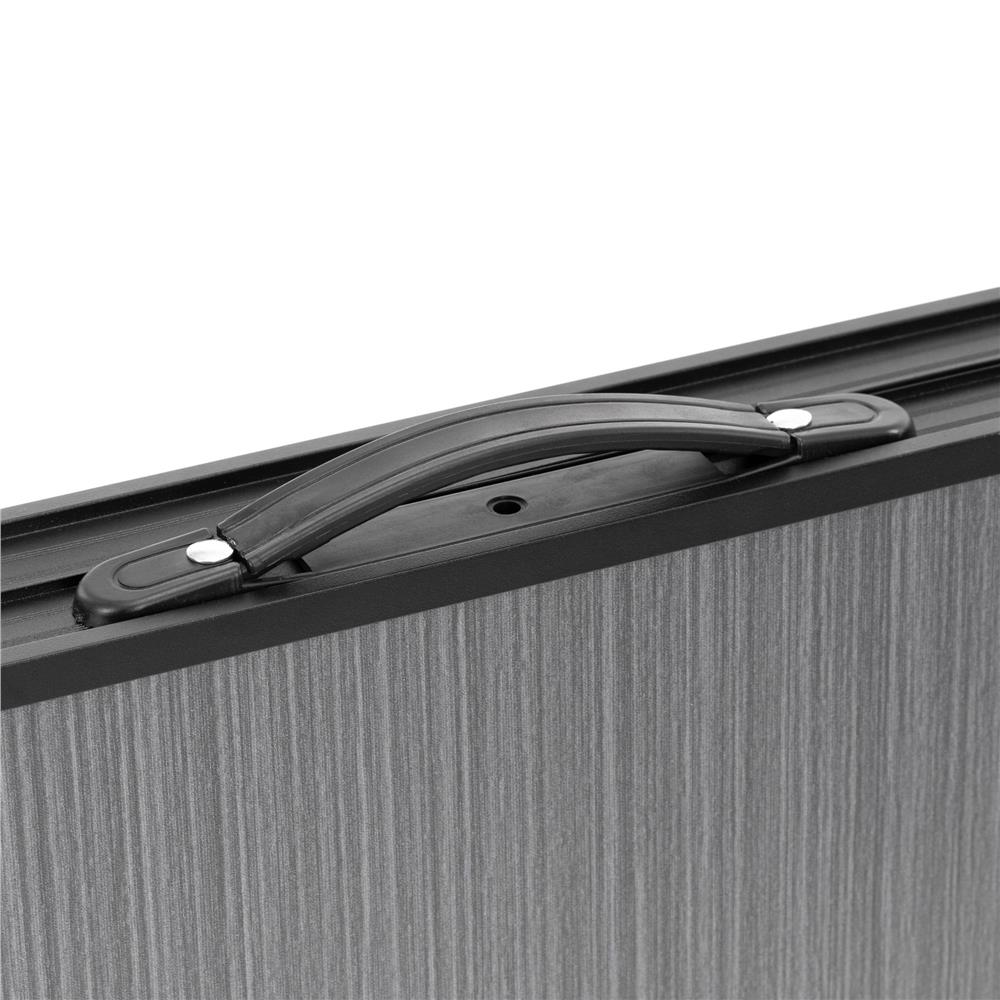 Set masa pliabila de camping cu 4 scaune, inaltime reglabila, aluminiu si MDF, 120x60x71 cm, negru - imagine 11