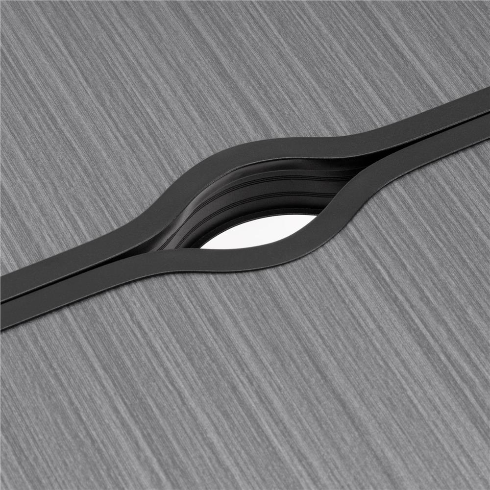 Set masa pliabila de camping cu 4 scaune, inaltime reglabila, aluminiu si MDF, 120x60x71 cm, negru - imagine 19