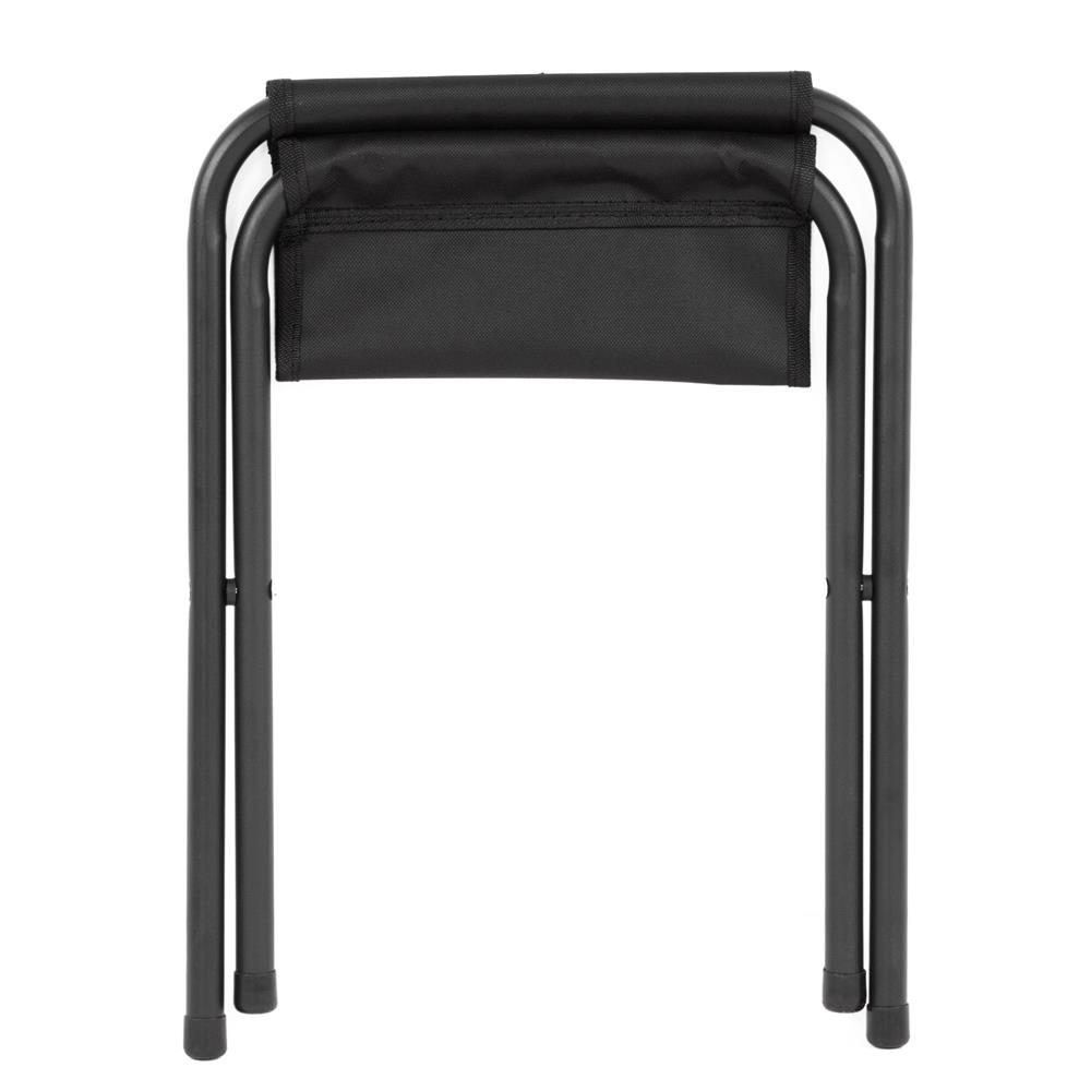 Set masa pliabila de camping cu 4 scaune, inaltime reglabila, aluminiu si MDF, 120x60x71 cm, negru - imagine 10