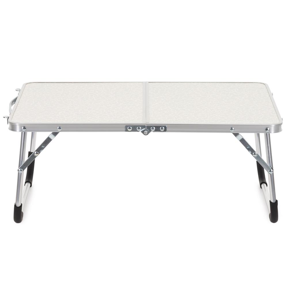 Masa pliabila camping sau picnic joasa cu maner transport, blat MDF si cadru aluminiu, 62x40x25 cm, gri - imagine 21