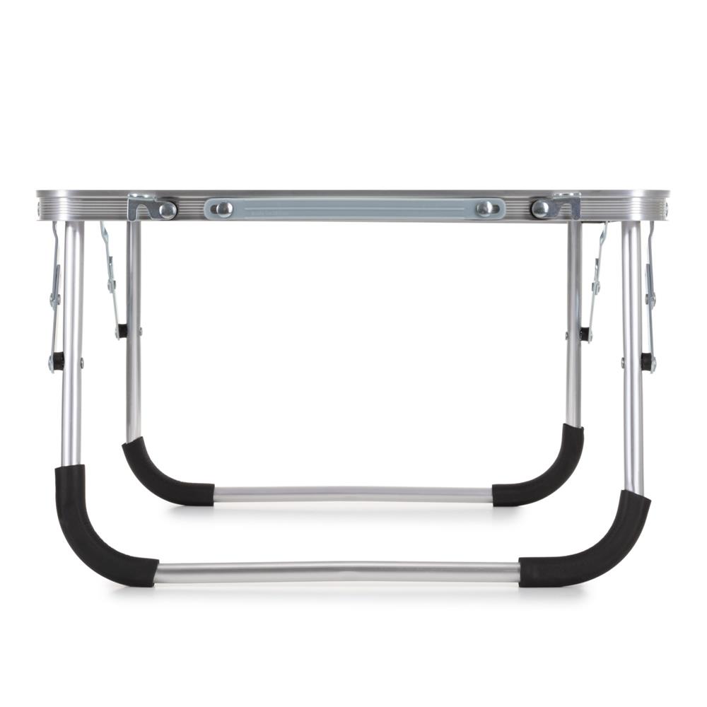Masa pliabila camping sau picnic joasa cu maner transport, blat MDF si cadru aluminiu, 62x40x25 cm, gri - imagine 19