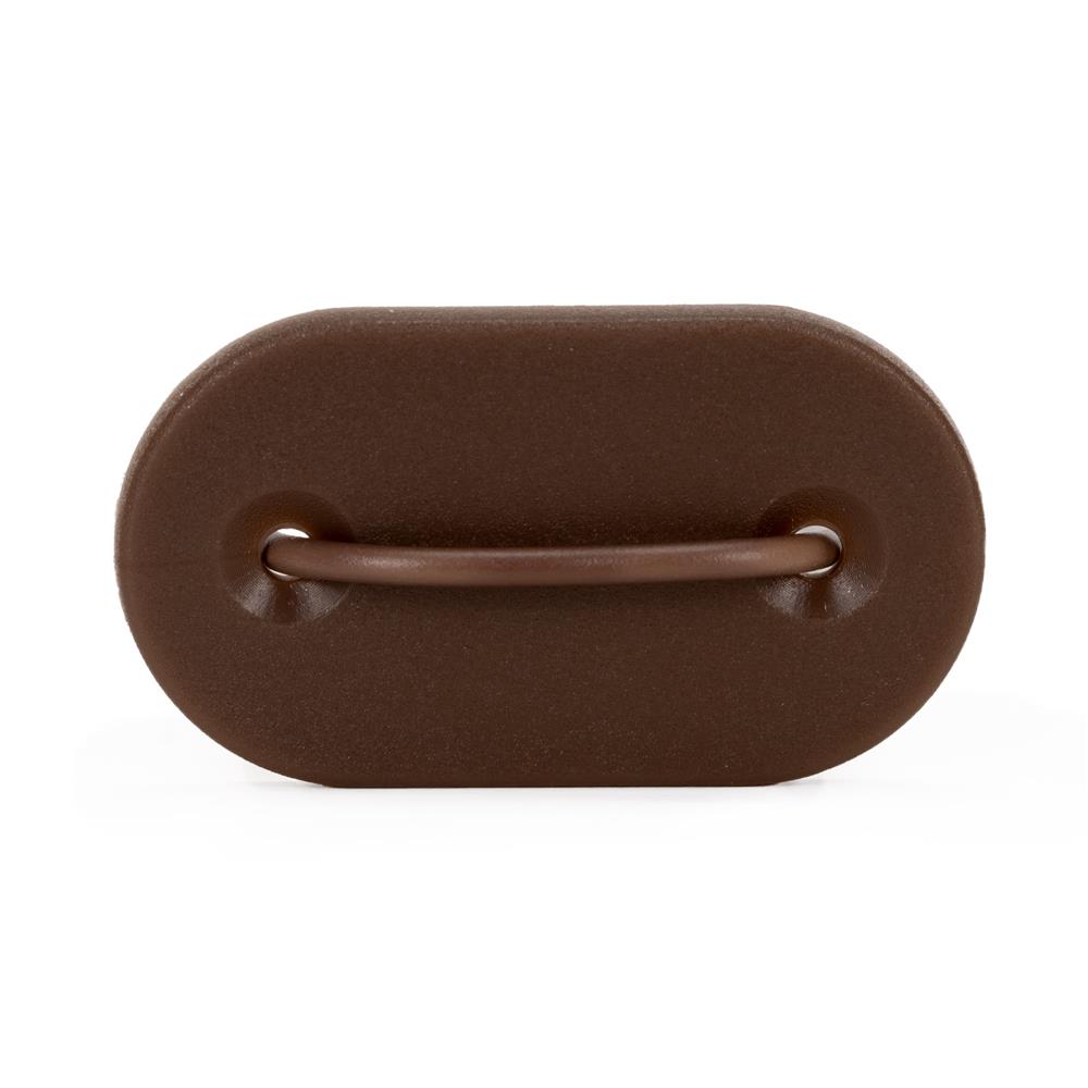 Set accesorii montaj prindere panou de gard din PVC, 26 cleme si 26 agrafe de fixare, maro - imagine 3