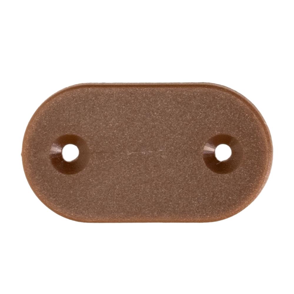 Set accesorii montaj prindere panou de gard din PVC, 26 cleme si 26 agrafe de fixare, maro - imagine 5