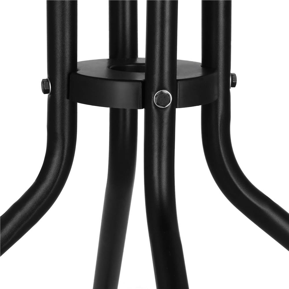 Masa rotunda pentru gradina sau balcon, blat din sticla securizata fumurie, 60 x 70 cm, negru - imagine 19