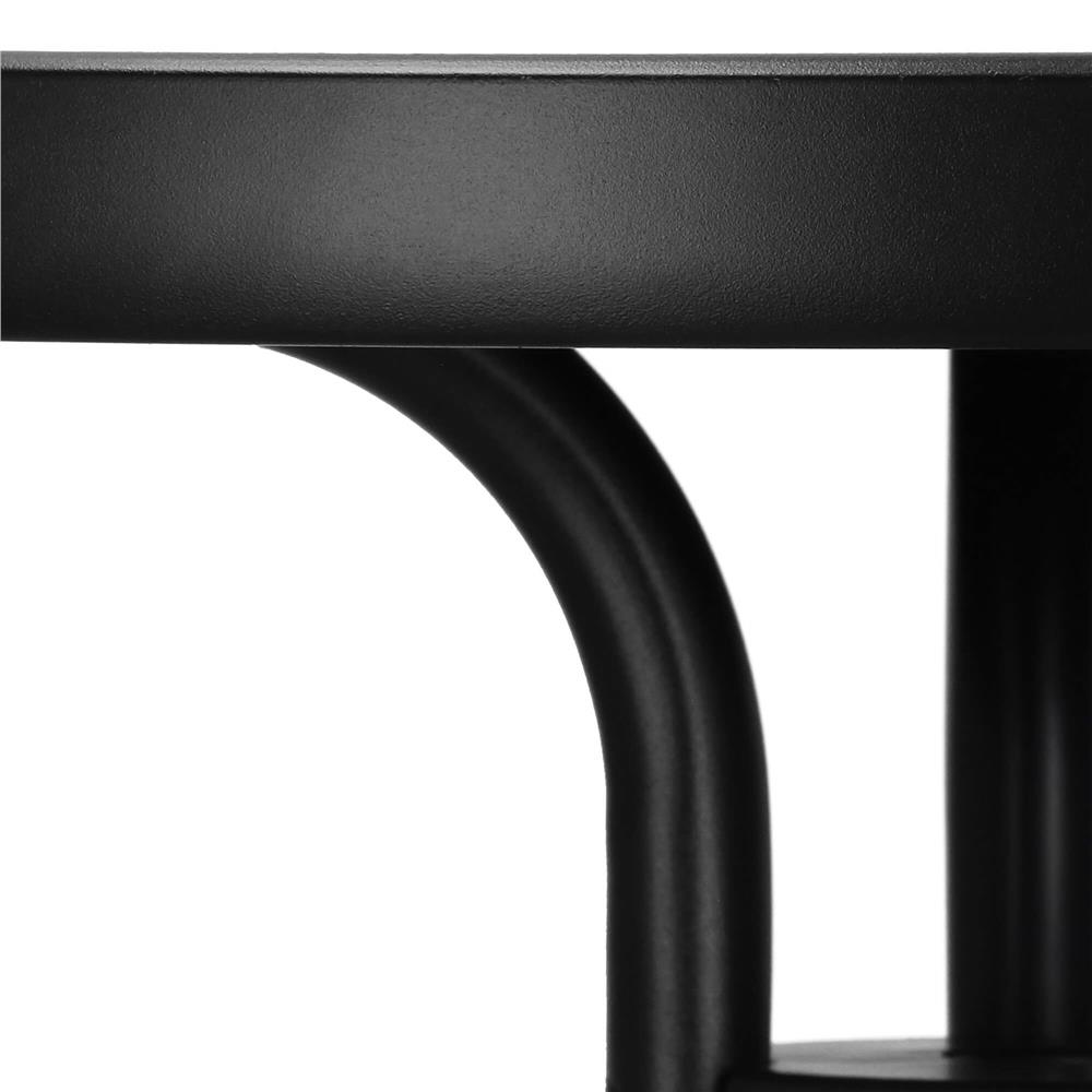 Masa rotunda pentru gradina sau balcon, blat din sticla securizata fumurie, 60 x 70 cm, negru - imagine 21