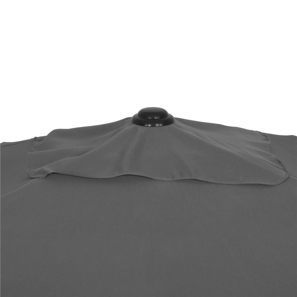 Umbrela terasa sau gradina reglabila, inclinare 2 directii, protectie UV UPF 50+, 195x122 cm, gri inchis - imagine 11