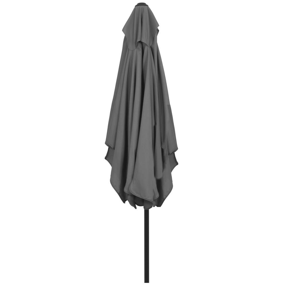 Umbrela terasa sau gradina reglabila, inclinare 2 directii, protectie UV UPF 50+, 195x122 cm, gri inchis - imagine 12