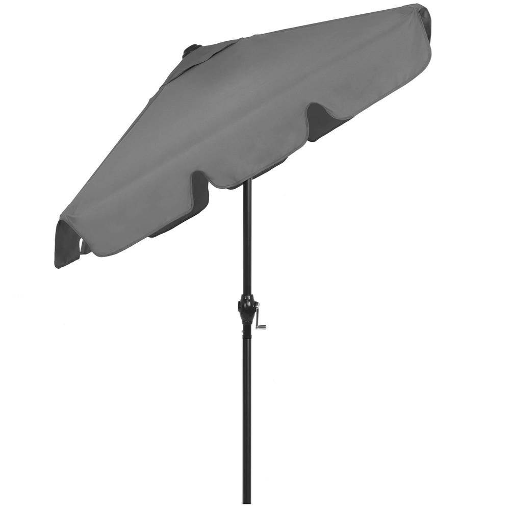 Umbrela terasa sau gradina reglabila, inclinare 2 directii, protectie UV UPF 50+, 195x122 cm, gri inchis - imagine 6