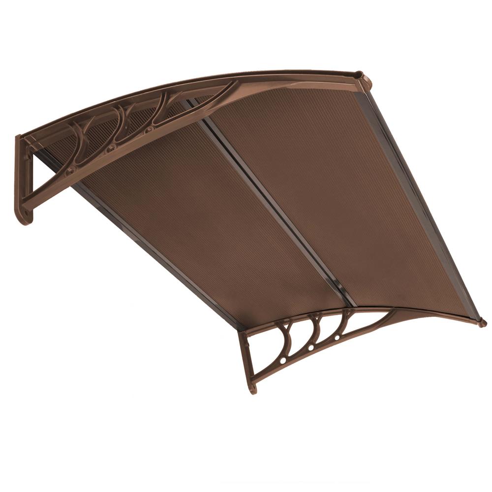 Copertina protectie usa si fereastra, policarbonat cu protectie UV, 120 x 80 cm, maro transparent - imagine 8