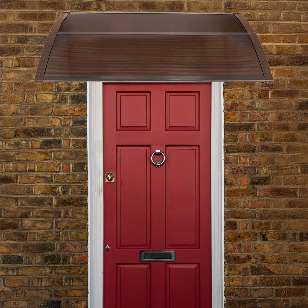 Copertina protectie usa si fereastra, policarbonat cu protectie UV, 120 x 80 cm, maro transparent - imagine 10