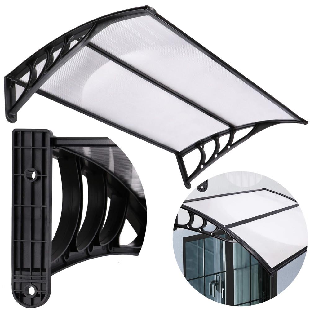 Copertina protectie usa si fereastra, policarbonat cu protectie UV, 120 x 80 cm, negru transparent - imagine 5