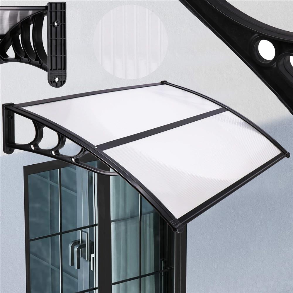 Copertina protectie usa si fereastra, policarbonat cu protectie UV, 120 x 80 cm, negru transparent - imagine 9