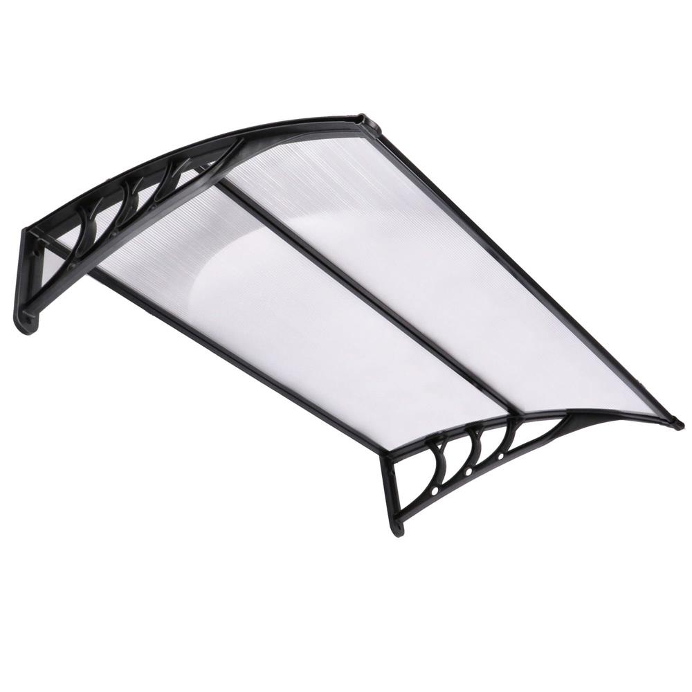 Copertina protectie usa si fereastra, policarbonat cu protectie UV, 120 x 80 cm, negru transparent - imagine 10