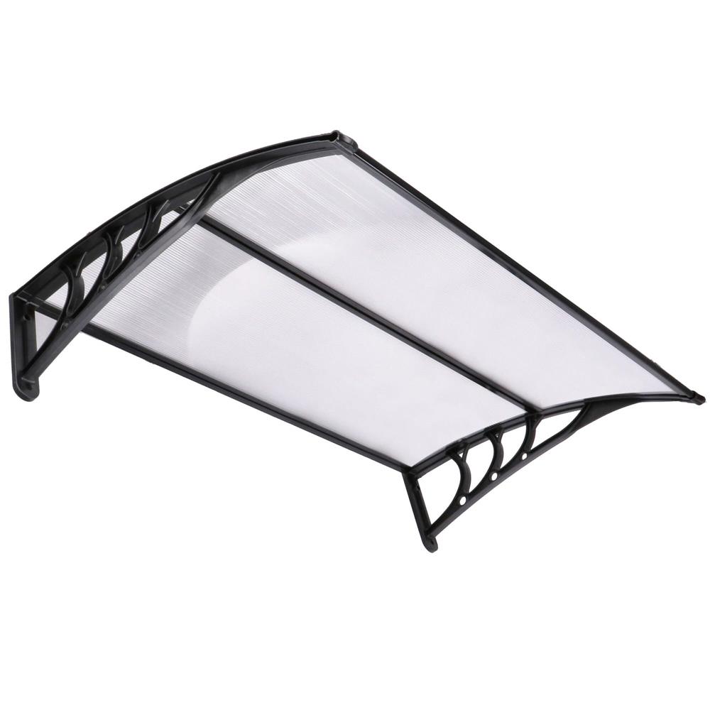 Copertina protectie usa si fereastra, policarbonat cu protectie UV, 120 x 80 cm, negru transparent - imagine 11