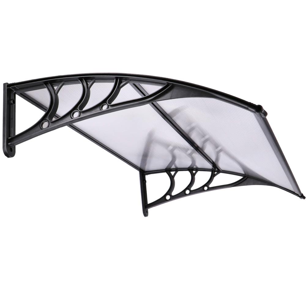 Copertina protectie usa si fereastra, policarbonat cu protectie UV, 120 x 80 cm, negru transparent - imagine 12