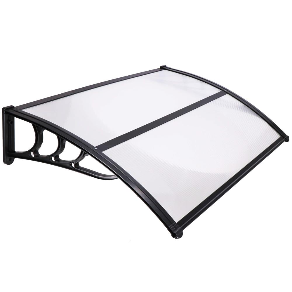 Copertina protectie usa si fereastra, policarbonat cu protectie UV, 120 x 80 cm, negru transparent - imagine 13