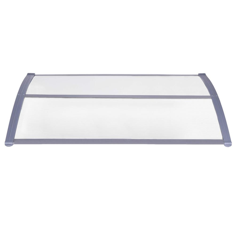 Copertina protectie usa si fereastra, policarbonat cu protectie UV, 150 x 80 cm, gri transparent - imagine 17