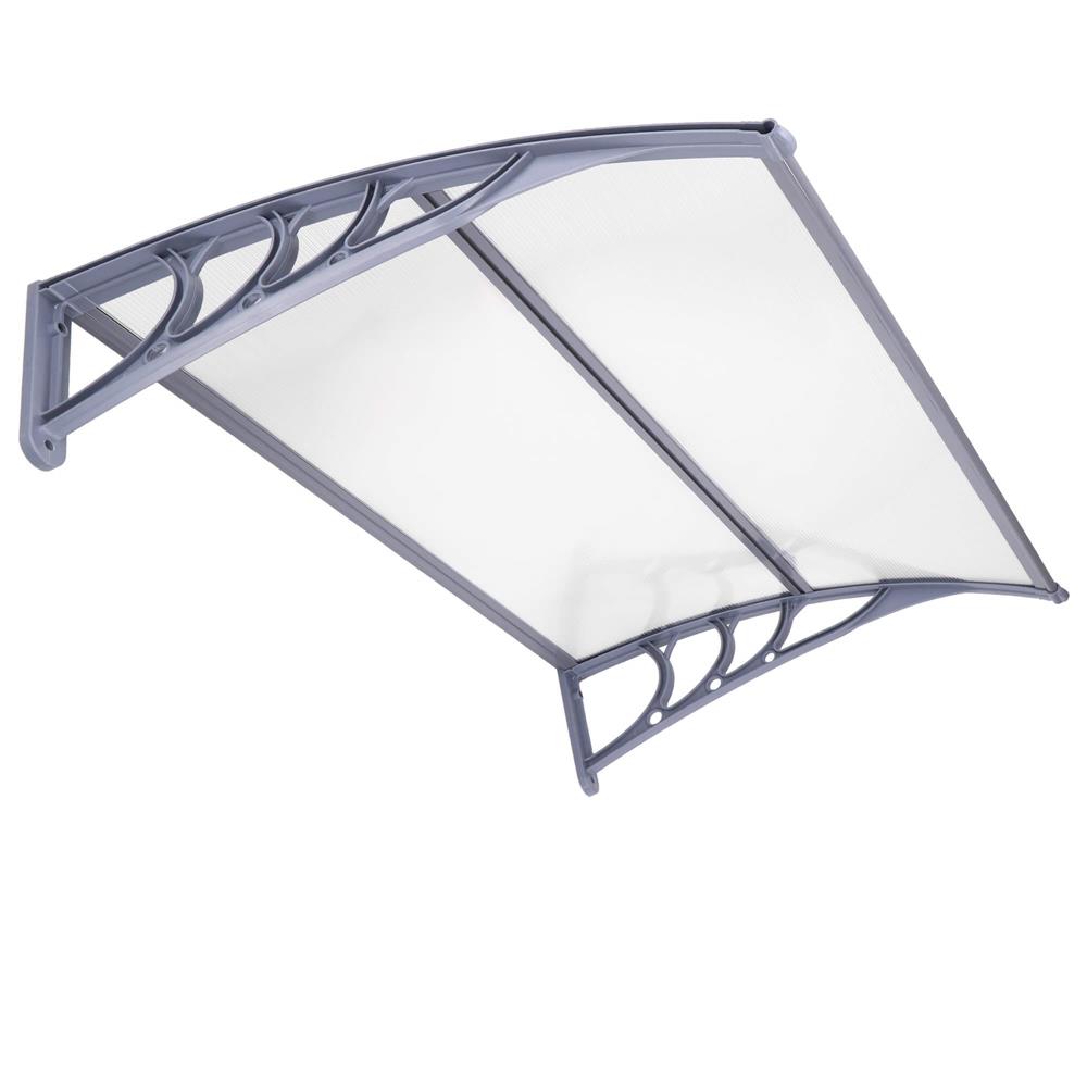 Copertina protectie usa si fereastra, policarbonat cu protectie UV, 150 x 80 cm, gri transparent - imagine 10