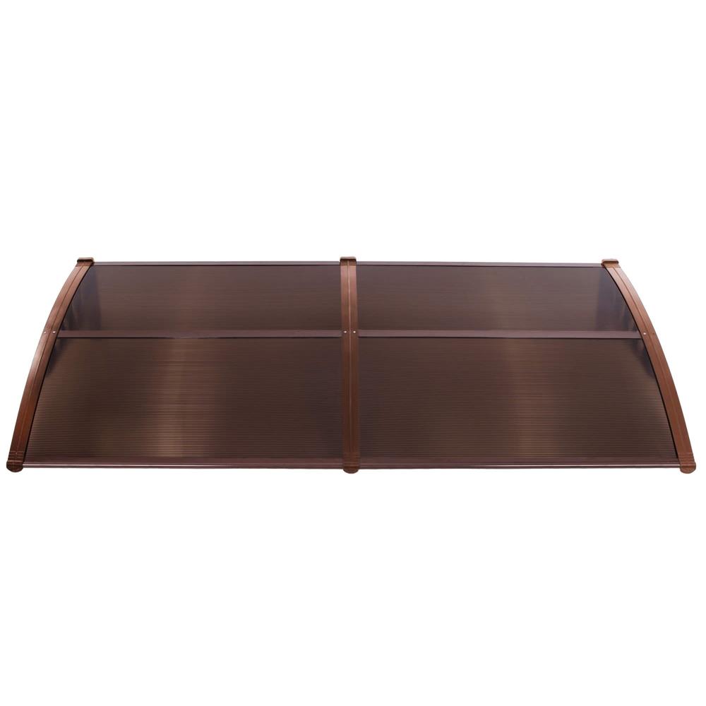 Copertina dubla protectie usa si fereastra, policarbonat cu protectie UV, 200 x 100 cm, maro transparent - imagine 15