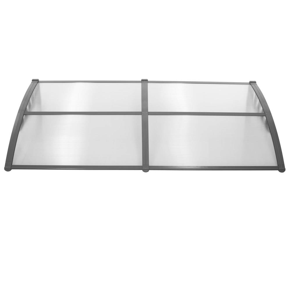 Copertina dubla protectie usa si fereastra, policarbonat cu protectie UV, 200 x 100 cm, gri transparent - imagine 16