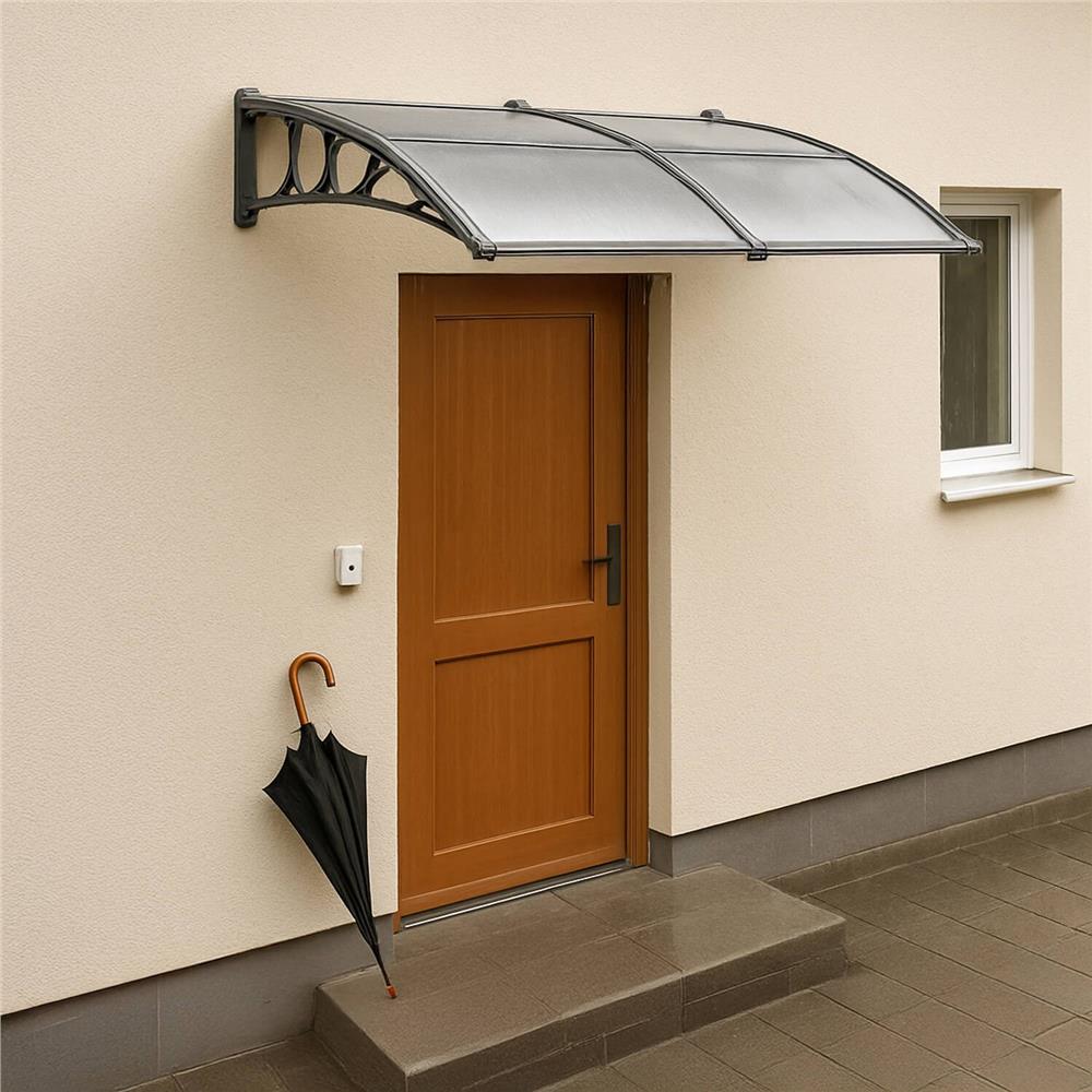 Copertina dubla protectie usa si fereastra, policarbonat cu protectie UV, 200 x 100 cm, gri transparent - imagine 18