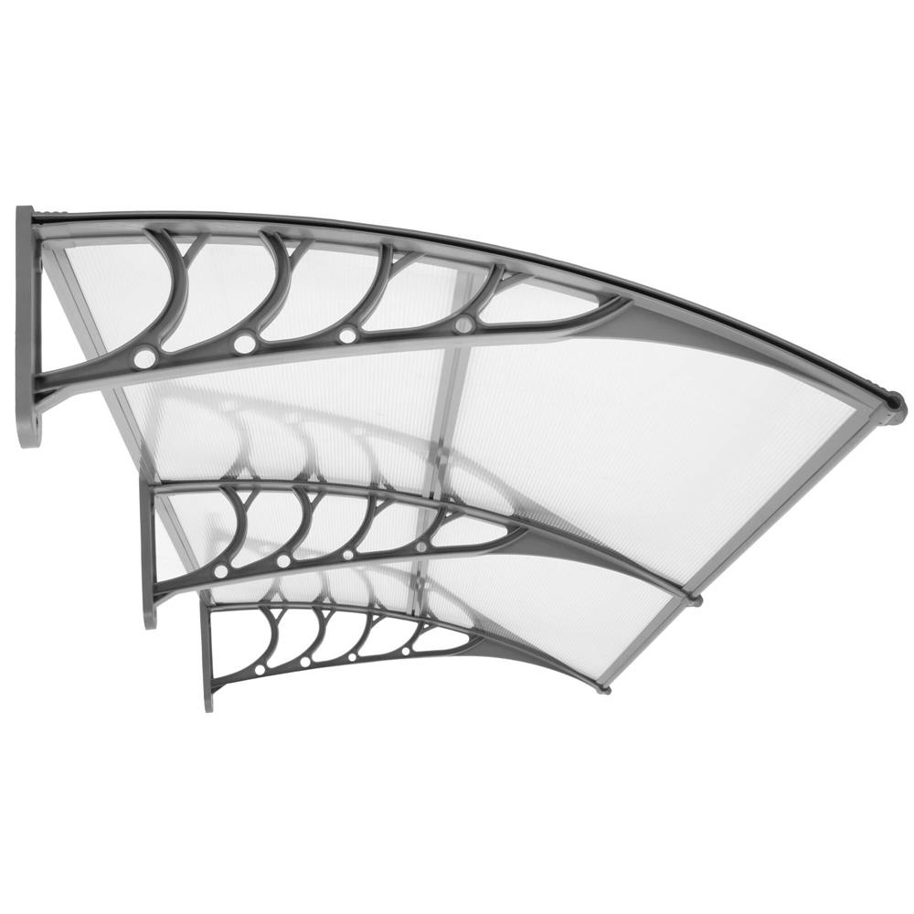 Copertina dubla protectie usa si fereastra, policarbonat cu protectie UV, 200 x 100 cm, gri transparent - imagine 12