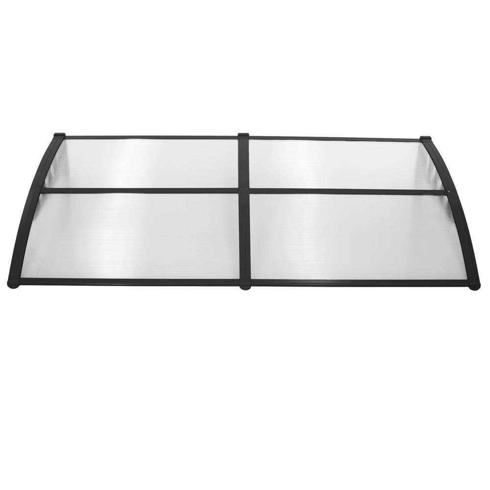 Copertina dubla protectie usa si fereastra, policarbonat cu protectie UV, 200 x 100 cm, negru transparent - imagine 15