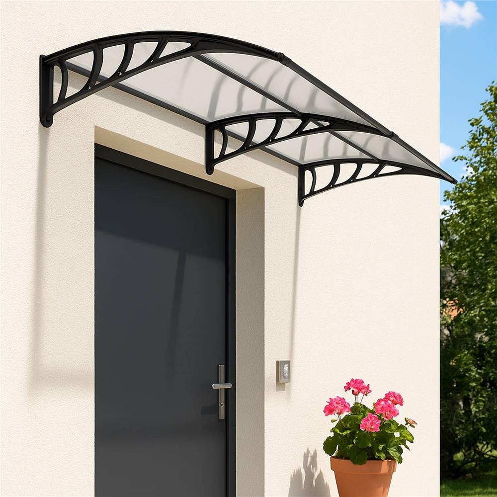 Copertina dubla protectie usa si fereastra, policarbonat cu protectie UV, 200 x 100 cm, negru transparent - imagine 18