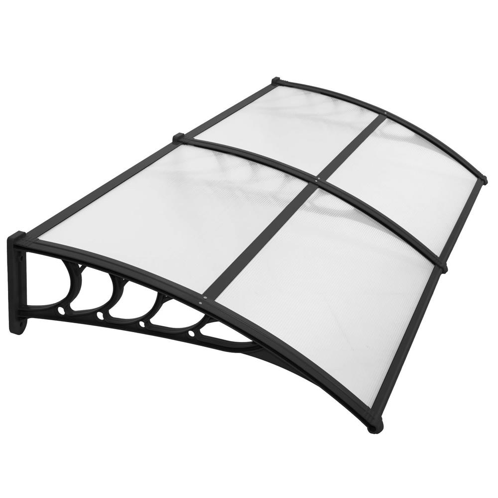 Copertina dubla protectie usa si fereastra, policarbonat cu protectie UV, 200 x 100 cm, negru transparent - imagine 3