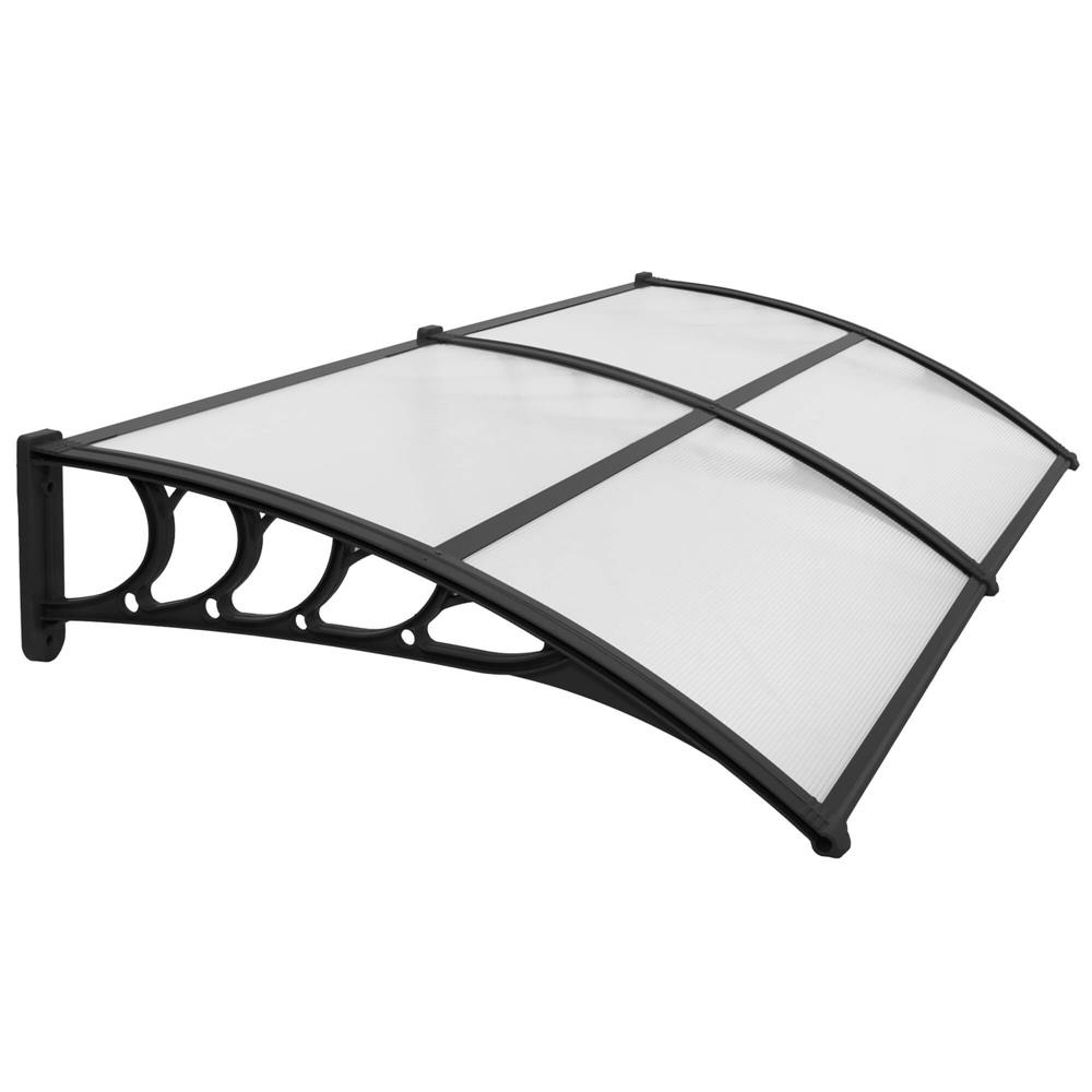 Copertina dubla protectie usa si fereastra, policarbonat cu protectie UV, 200 x 100 cm, negru transparent - imagine 5