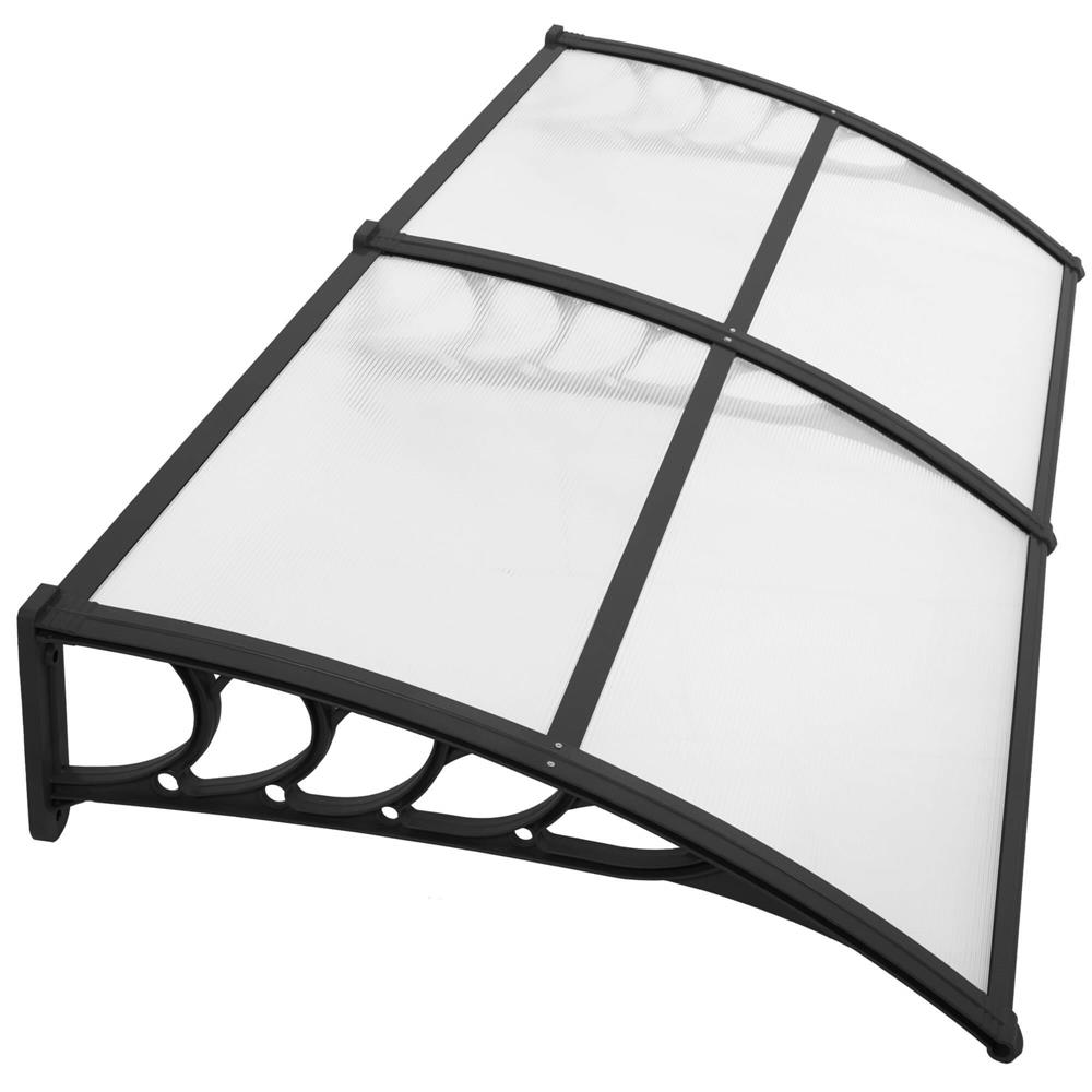 Copertina dubla protectie usa si fereastra, policarbonat cu protectie UV, 200 x 100 cm, negru transparent - imagine 6