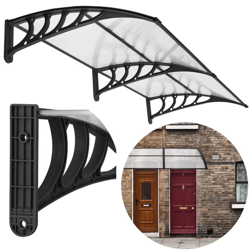 Copertina dubla protectie usa si fereastra, policarbonat cu protectie UV, 200 x 100 cm, negru transparent - imagine 9