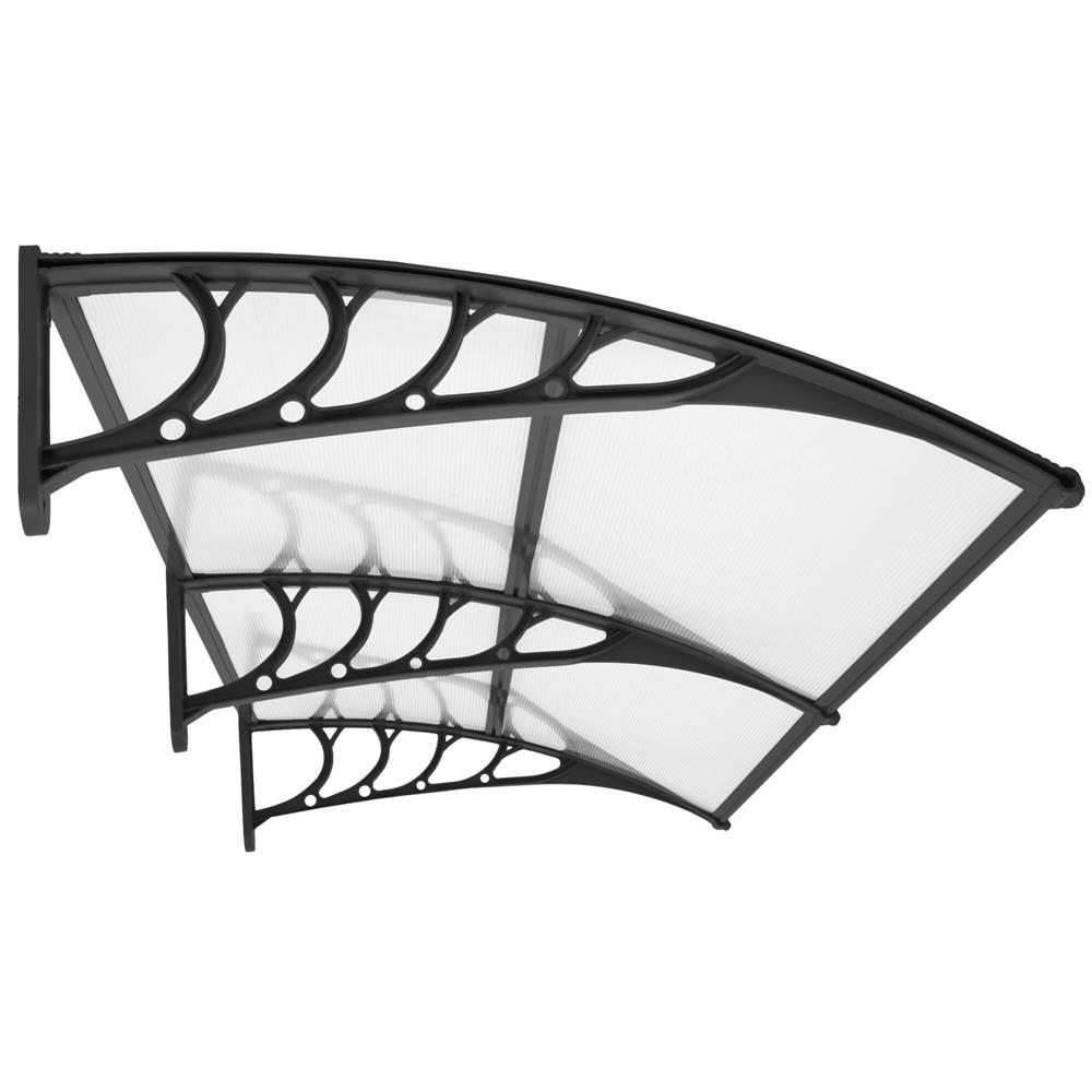Copertina dubla protectie usa si fereastra, policarbonat cu protectie UV, 200 x 100 cm, negru transparent - imagine 11