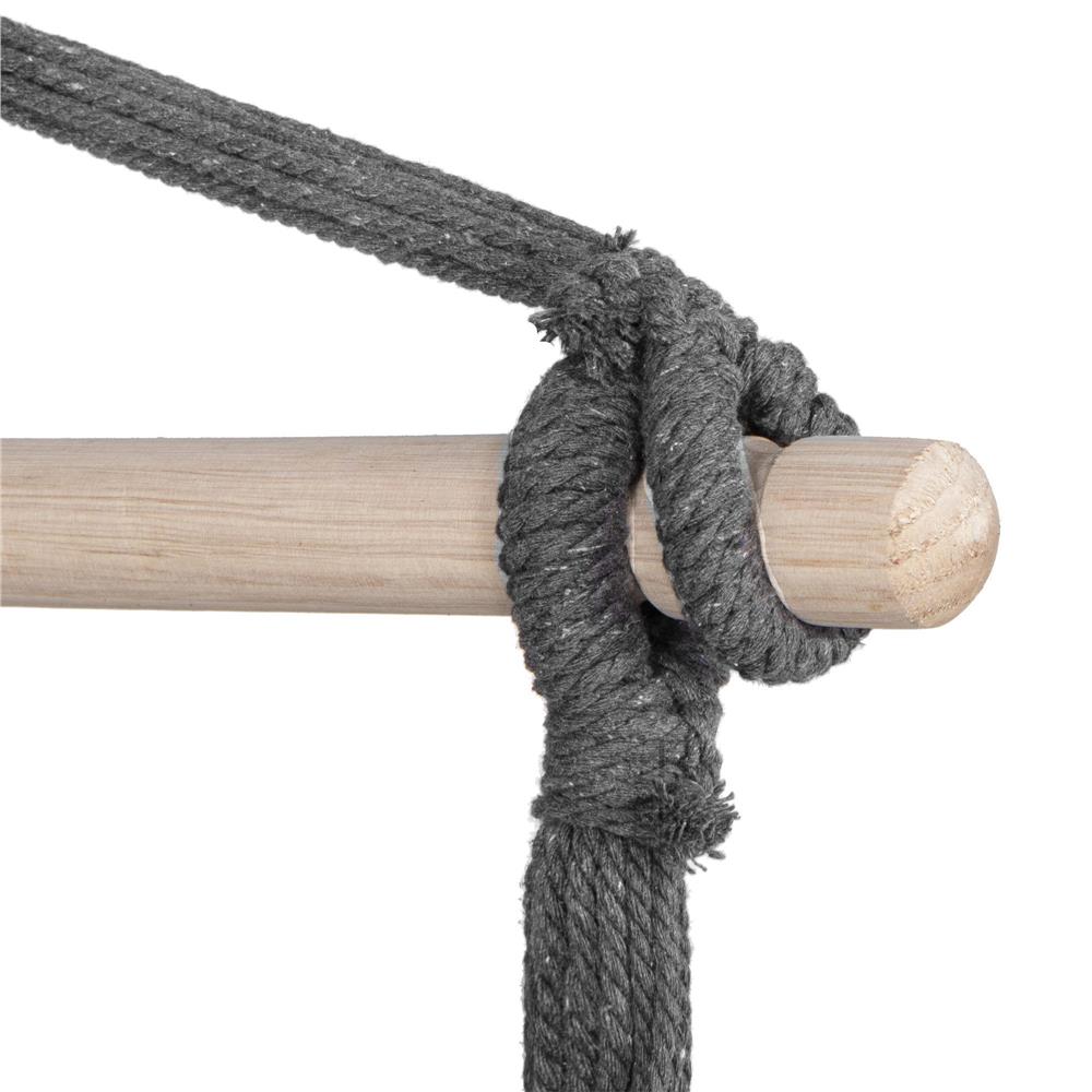 Hamac tip leagan suspendat pentru casa sau gradina, gri cu perne, 130x100cm, 150kg - imagine 14