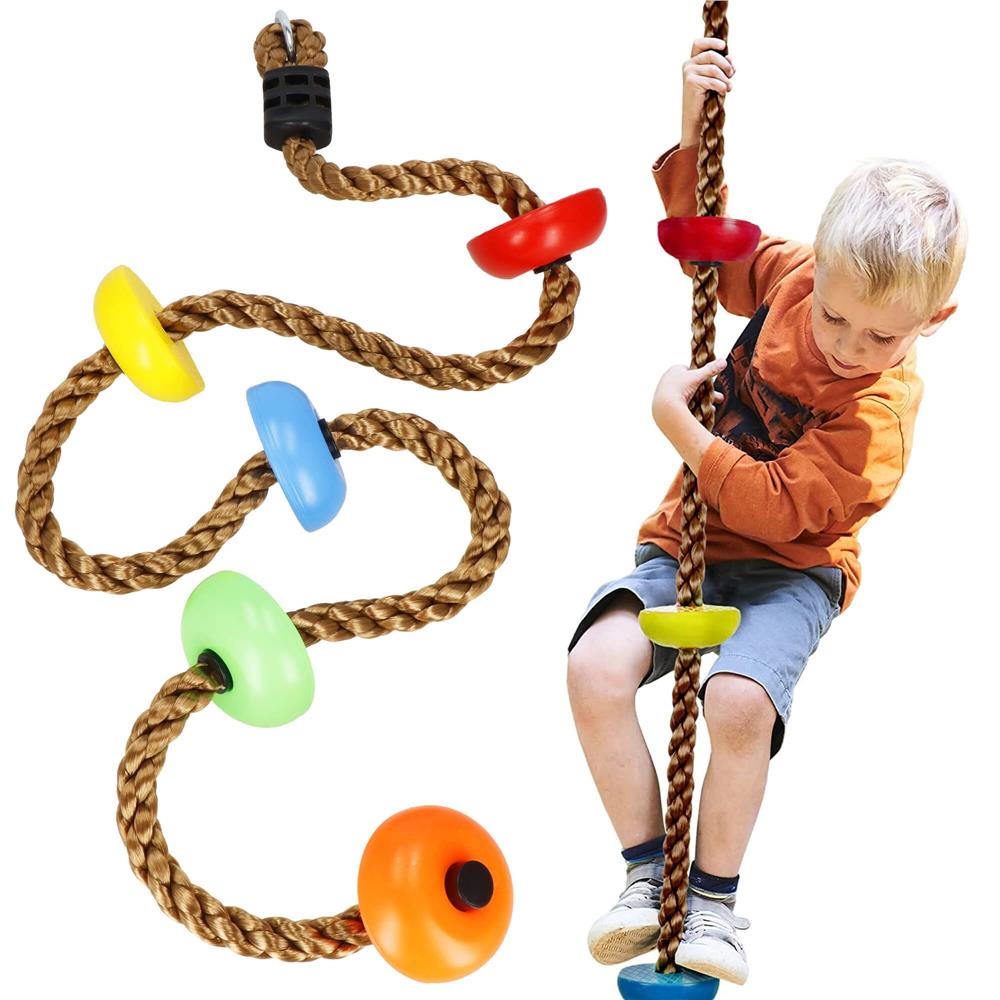 Franghie de catarare pentru copii, 5 trepte, 190 cm, multicolora - imagine 13