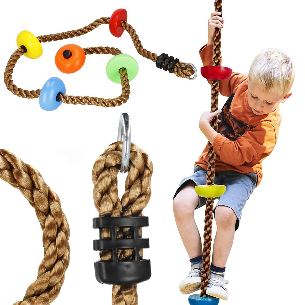 Franghie de catarare pentru copii, 5 trepte, 190 cm, multicolora - imagine 14